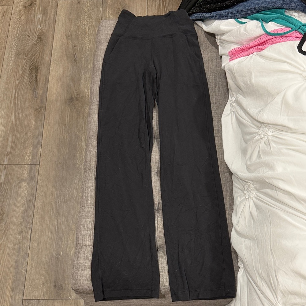 Black Women's Wide-Leg Yoga Pants
